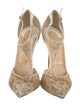 Christian Louboutin Salonu 120 Lace T-Strap Pumps