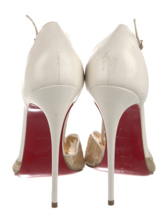 Christian Louboutin Salonu 120 Lace T-Strap Pumps