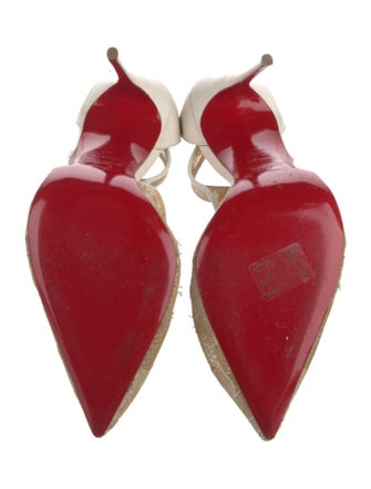 Christian Louboutin Salonu 120 Lace T-Strap Pumps