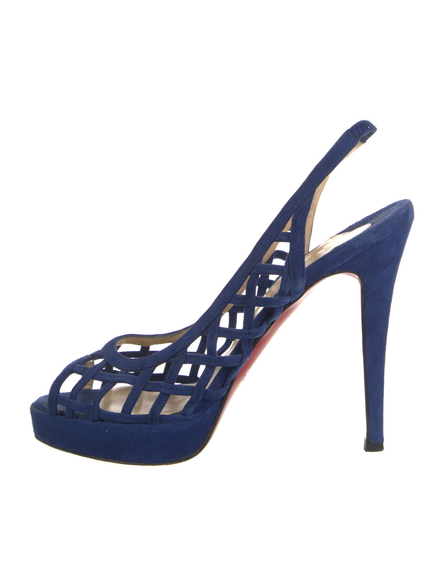 Christian Louboutin Suede Slingback Pumps