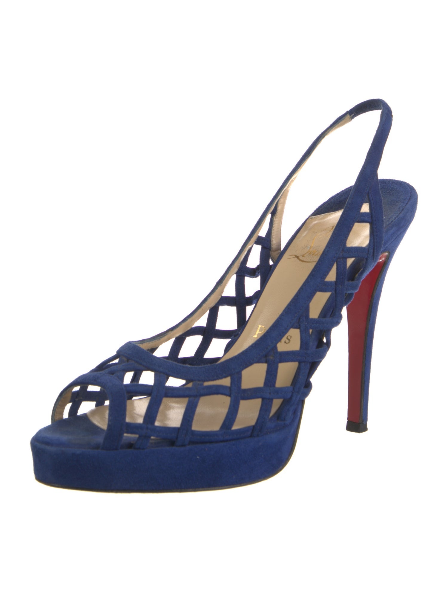 Christian Louboutin Suede Slingback Pumps