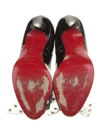 Christian Louboutin Patent Leather Bow Accents Pumps