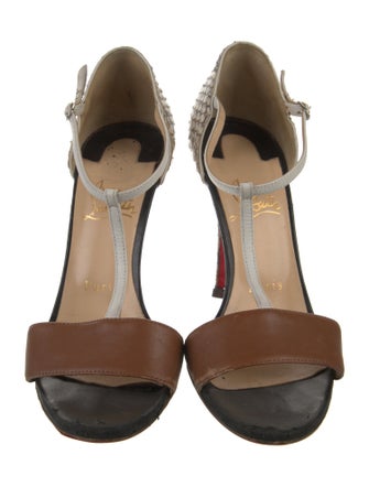 Christian Louboutin Leather T-Strap Sandals