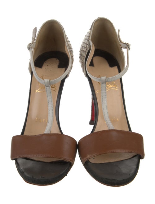 Christian Louboutin Leather T-Strap Sandals
