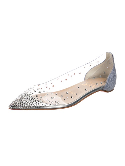 Christian Louboutin PVC Crystal Embellishments Flats