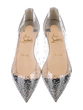 Christian Louboutin PVC Crystal Embellishments Flats