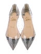 Christian Louboutin PVC Crystal Embellishments Flats