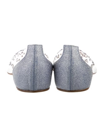 Christian Louboutin PVC Crystal Embellishments Flats