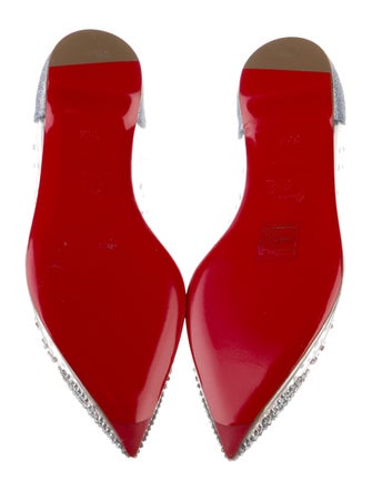 Christian Louboutin PVC Crystal Embellishments Flats