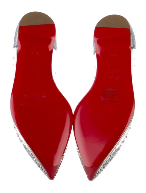 Christian Louboutin PVC Crystal Embellishments Flats