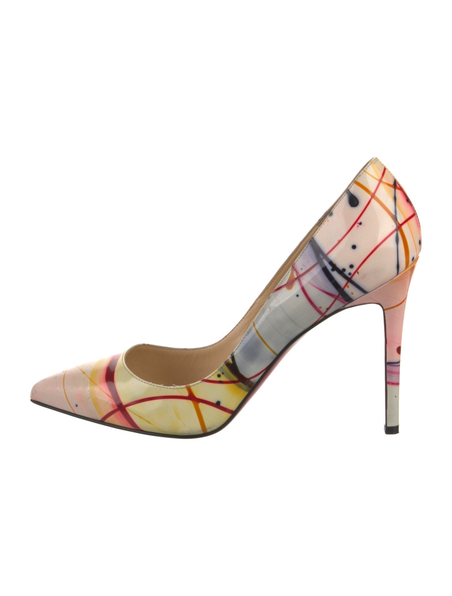 Christian Louboutin Patent Leather Printed Pumps