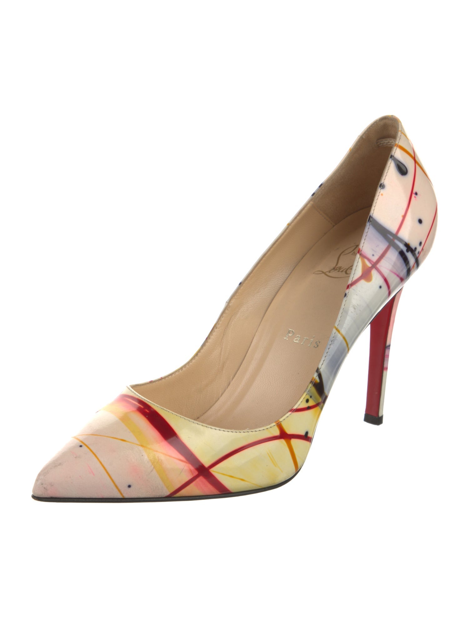 Christian Louboutin Patent Leather Printed Pumps