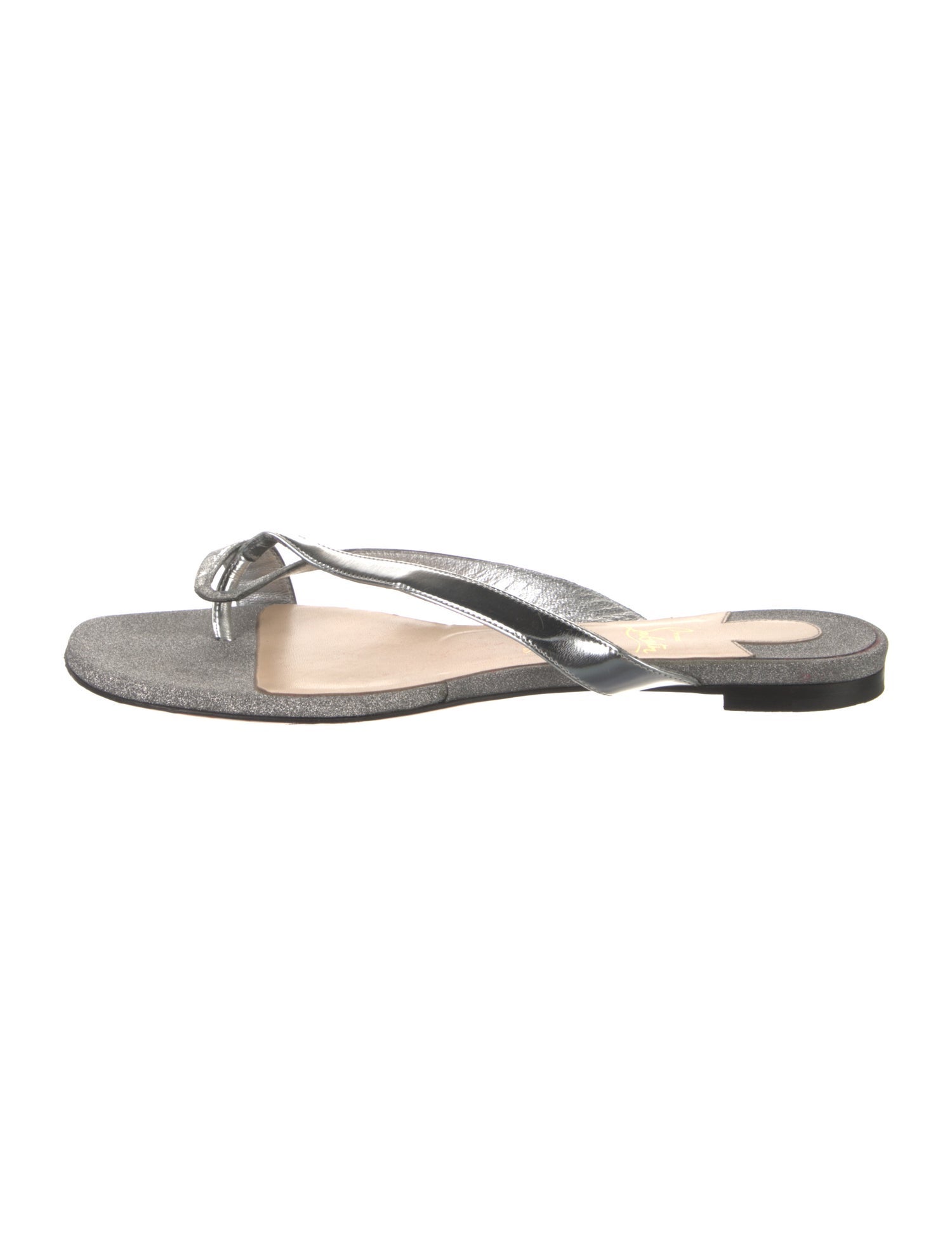 Christian Louboutin Glitter Glitter Accents Flip Flops