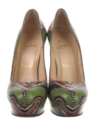 Christian Louboutin Snakeskin Printed Pumps