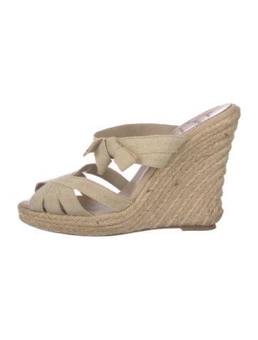Christian Louboutin Sandals Bow Accents Espadrilles IT 37 | 7