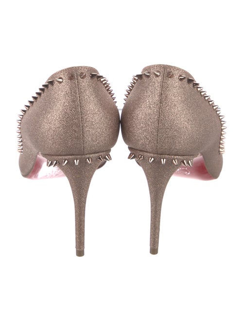 Christian Louboutin Spike Accents Glitter Pumps