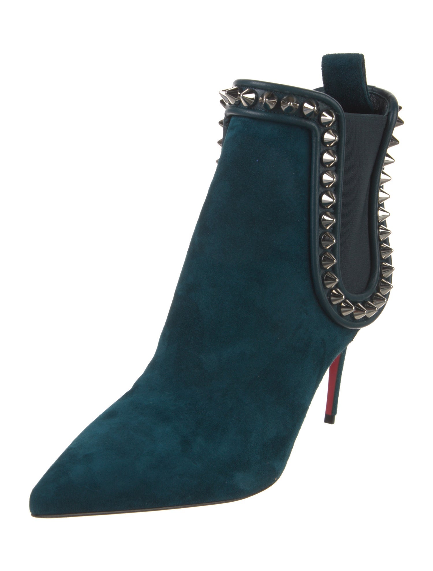 Christian Louboutin Spike Accents Suede Chelsea Boots