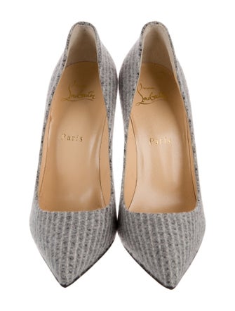 Christian Louboutin Wool Tweed Pattern Pumps