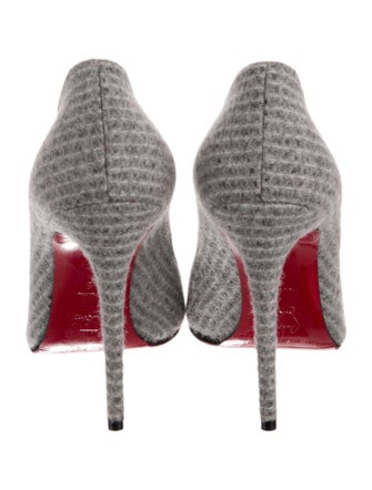 Christian Louboutin Wool Tweed Pattern Pumps
