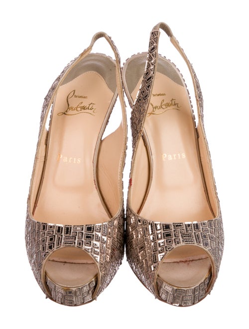 Christian Louboutin Sequins Patterned Slingback Pumps