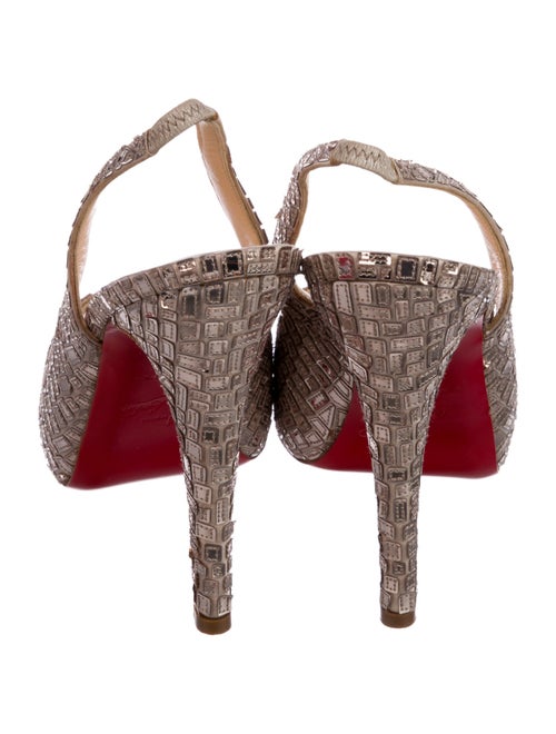 Christian Louboutin Sequins Patterned Slingback Pumps