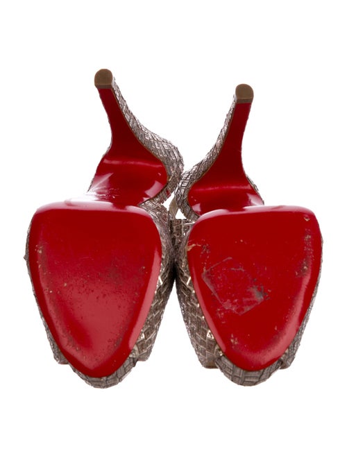 Christian Louboutin Sequins Patterned Slingback Pumps