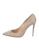 Christian Louboutin Spike Accents Glitter Accents Pumps