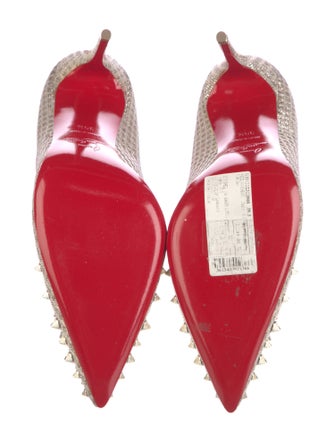 Christian Louboutin Spike Accents Glitter Accents Pumps