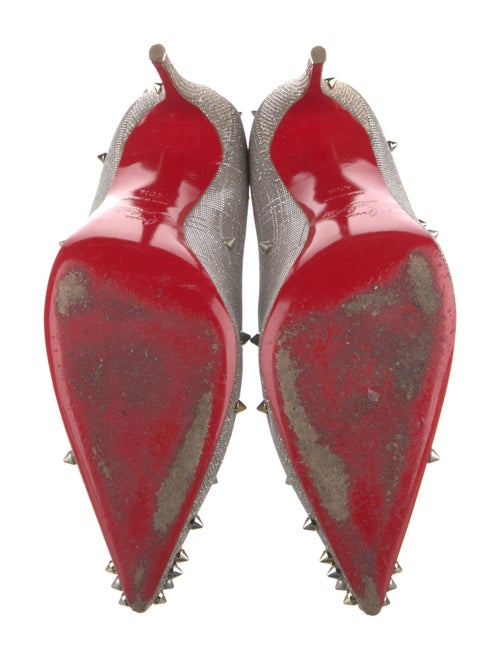 Christian Louboutin Spike Accents Glitter Pumps