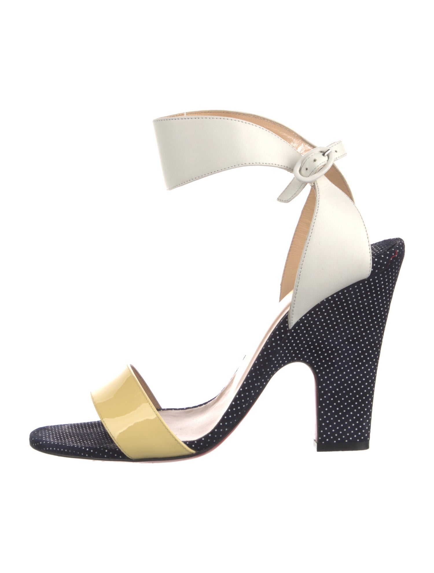Christian Louboutin Leather Colorblock Pattern Sandals