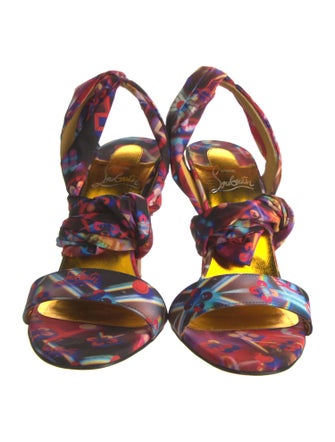 Christian Louboutin Printed Slingback Pumps