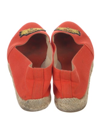 Christian Louboutin Canvas Embroidered Accent Espadrilles