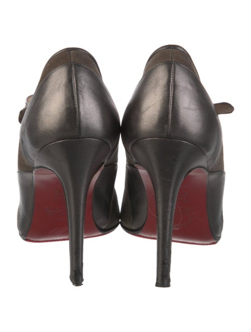 Christian Louboutin Suede Leather Trim Embellishment Pumps