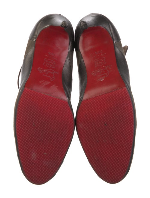 Christian Louboutin Suede Leather Trim Embellishment Pumps