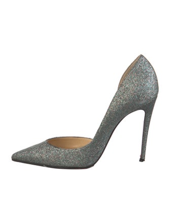 Christian Louboutin Glitter D'Orsay Pumps