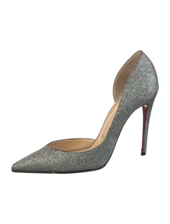 Christian Louboutin Glitter D'Orsay Pumps