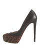 Christian Louboutin Leather Animal Print Pumps