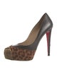 Christian Louboutin Leather Animal Print Pumps