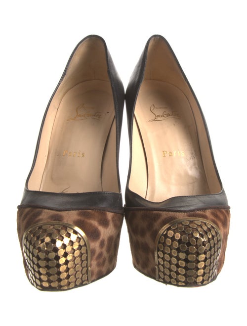 Christian Louboutin Leather Animal Print Pumps
