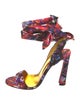 Christian Louboutin Satin Printed Sandals