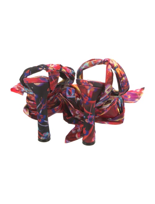 Christian Louboutin Satin Printed Sandals