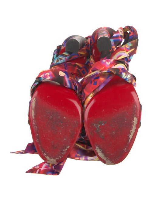 Christian Louboutin Satin Printed Sandals