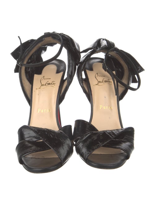 Christian Louboutin Eel Skin Bow Accents Sandals