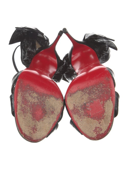 Christian Louboutin Eel Skin Bow Accents Sandals