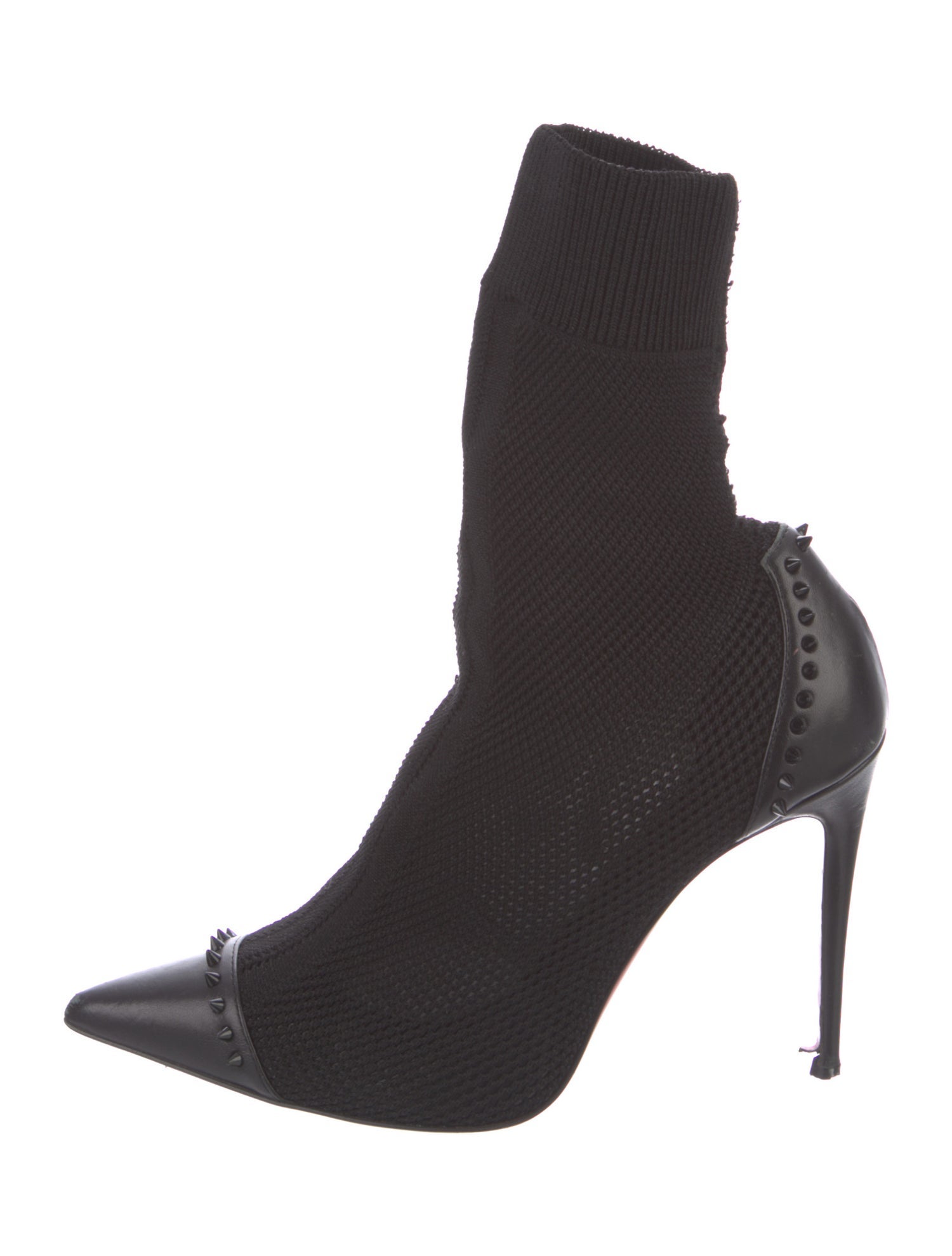 Christian Louboutin Spike Accents Studded Accents Sock Boots
