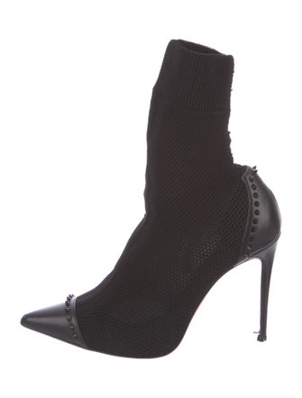 Christian Louboutin Spike Accents Studded Accents Sock Boots