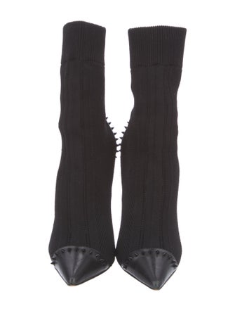 Christian Louboutin Spike Accents Studded Accents Sock Boots