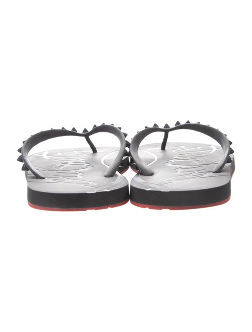 Christian Louboutin Spike Accents Rubber Flip Flops