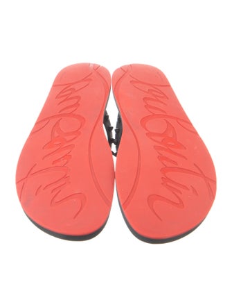 Christian Louboutin Spike Accents Rubber Flip Flops