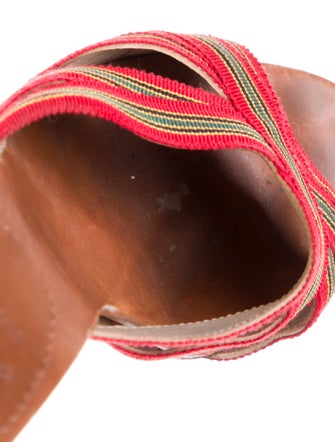 Christian Louboutin Canvas Striped Slides